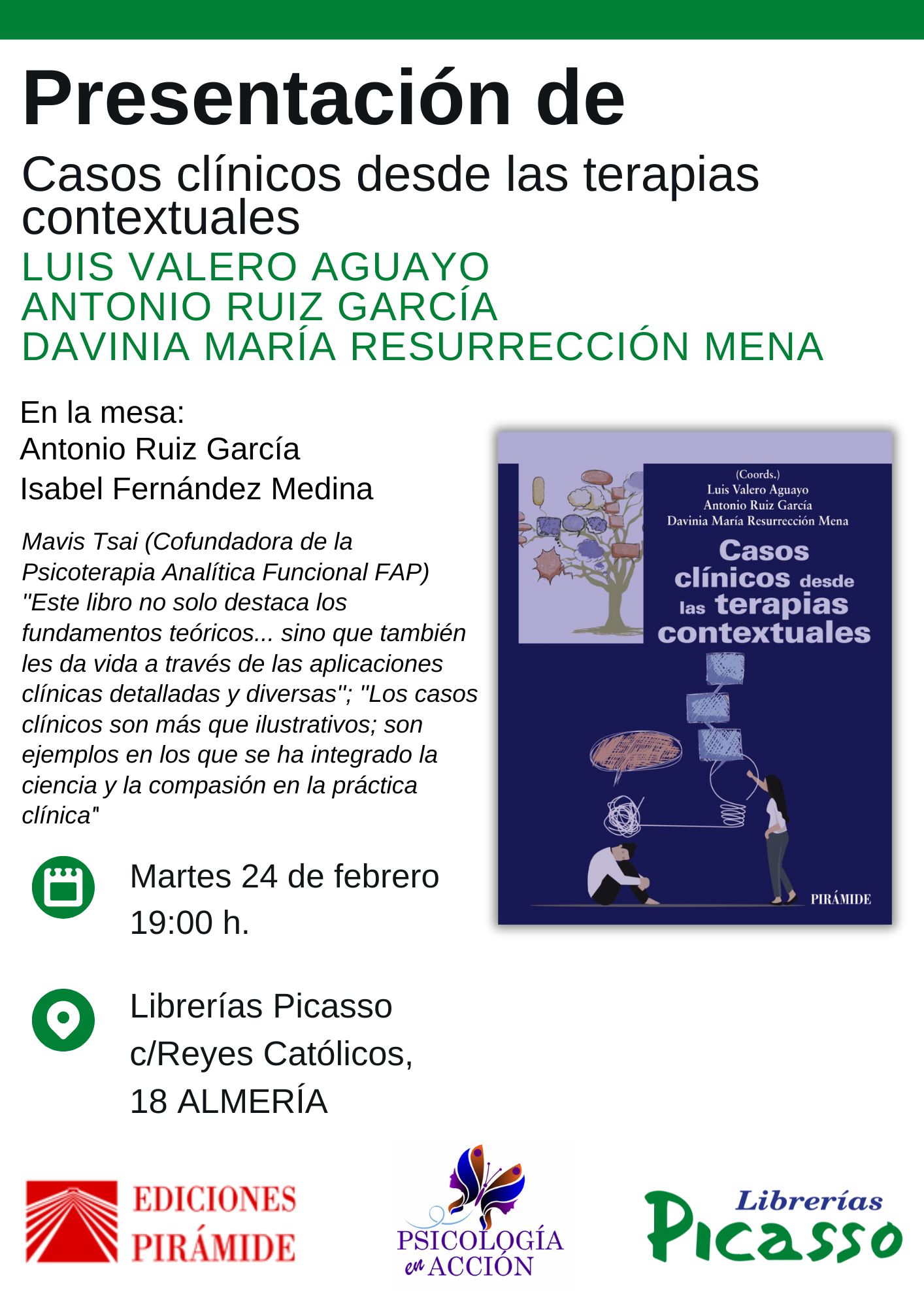 Actividad: Presentación del libro "Casos clínicos desde las terapias contextuales